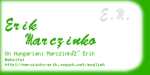 erik marczinko business card